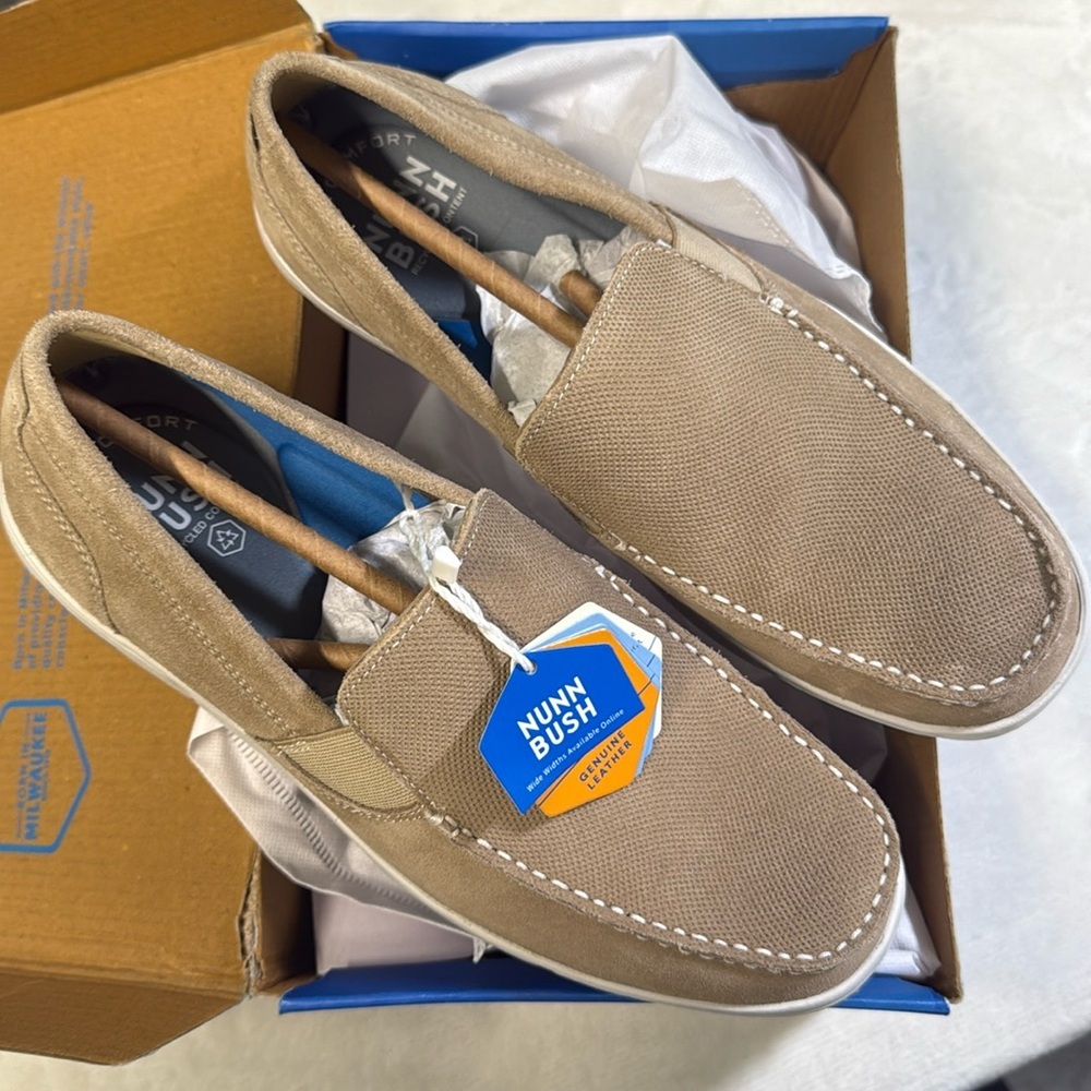 Nunn Bush LUCA SUEDE MOC TOE VENETIAN SLIP ON Shoes- Size 8 - Picture 11 of 14
